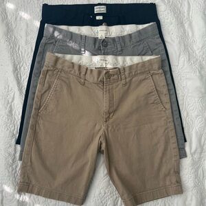 Chino Boys uniform Shorts - Navy, Gray, and Tan size 14